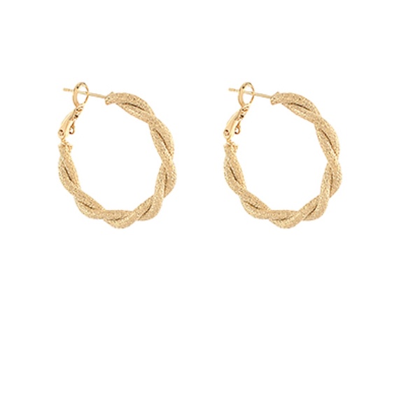25mm Twist Textured Hoops